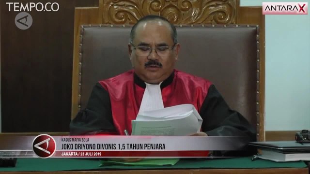 Joko Driyono Divonis 1,5 Tahun Penjara