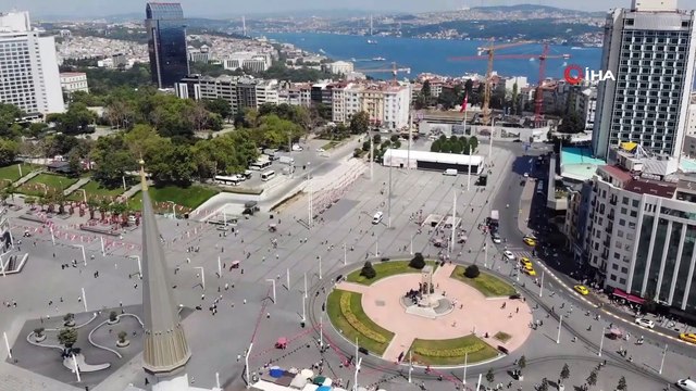 Taksim Camii’nde Son Durum Havadan Görüntülendi