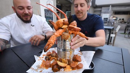 People flock to this California restaurant for an individual seafood boil in a can