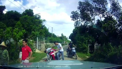 Scooter Bumps into Water Buffalo