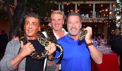 Arnold Schwarzenegger's 72rd birthday with Sylvester Stallone, Dolph Lundgren