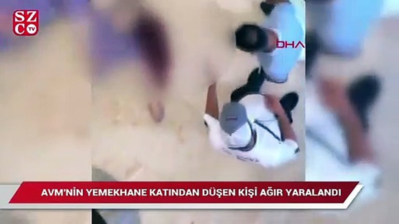 AVM'de 15 metre yükseklikten düştü