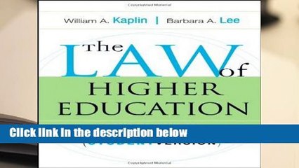 [Doc] The Law of Higher Education