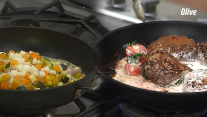 안심스테이크 재료 조리하기