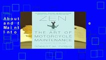 About For Books  Zen and the Art of Motorcycle Maintenance: An Inquiry Into Values Complete