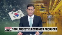S. Korea's electronics industry ranks 3rd by production in 2018