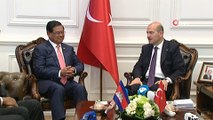 İçişleri Bakanı Soylu, Kamboçya Başbakan Yardımcısı ve İçişleri Bakanı Samdech Krolahom Sar Kheng'i kabul etti
