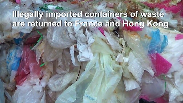 Indonesia returns containers of waste to France, Hong Kong