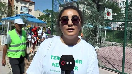 Yabancı gençler Nevşehir’de park yapımında çalıştı