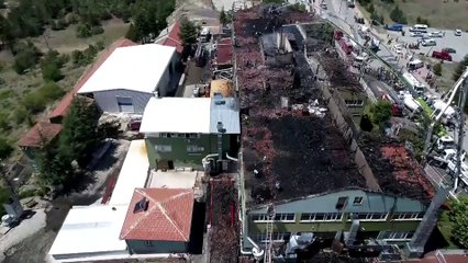 Silah fabrikasındaki yangın - drone görüntüsü - KONYA