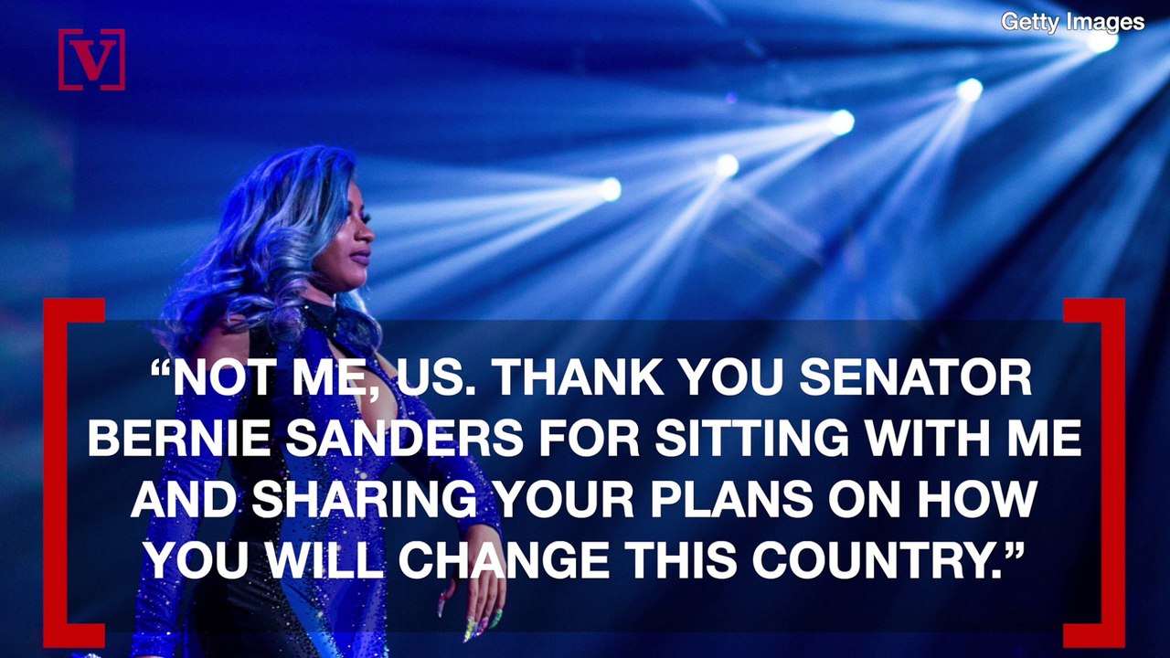 Rapper Cardi B and Bernie Sanders Come Together For Campaign Video