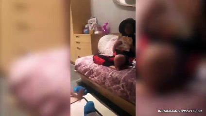 Chrissy Teigen And Luna Play 'Hat Sellers' And It's The Cutest Thing