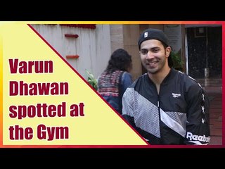 Varun Dhawan in a cool gym outfit entering the gym