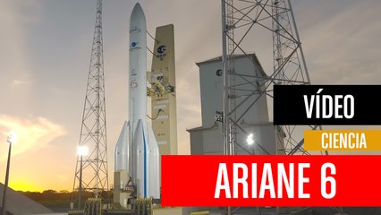 下载视频: Espectacular ensamblaje del cohete espacial europeo Ariane 6