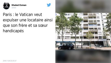 Paris : Le Vatican menace d’expulsion une locataire parisienne et ses deux proches handicapés