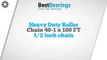 40 Roller Chain for Sprocket 100 Feet With 2 Connecting Links Drive Chain