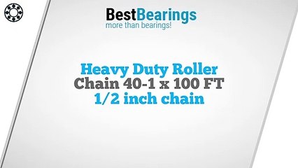 40 Roller Chain for Sprocket 100 Feet With 2 Connecting Links Drive Chain