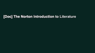 [Doc] The Norton Introduction to Literature