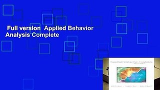 Full version  Applied Behavior Analysis Complete