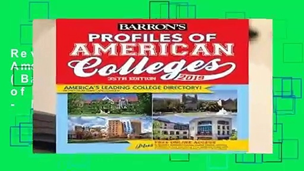 Review  Profiles of American Colleges 2019 (Barron s Profiles of American Colleges) - Barron s