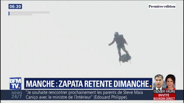Franky Zapata retentera dimanche de traverser la Manche à bord de son Flyboard