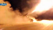 استهداف تجمعات لميليشيا أسد  في ريف حماة الشمالي بصواريخ الغراد