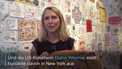 Sticken gegen den Präsidenten: Künstlerin verewigt Trump-Zitate