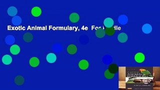 Exotic Animal Formulary, 4e  For Kindle