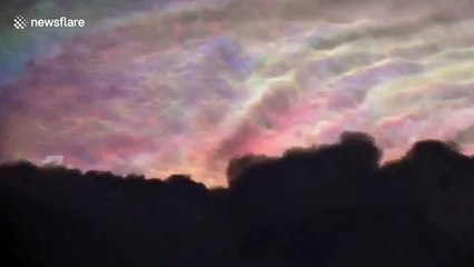 Stunning fire rainbow illuminates the sky in southern Thailand