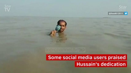 Puna para jetës?! Debate mbi gazetarin pakistanez që u zhyt në ujë për të raportuar