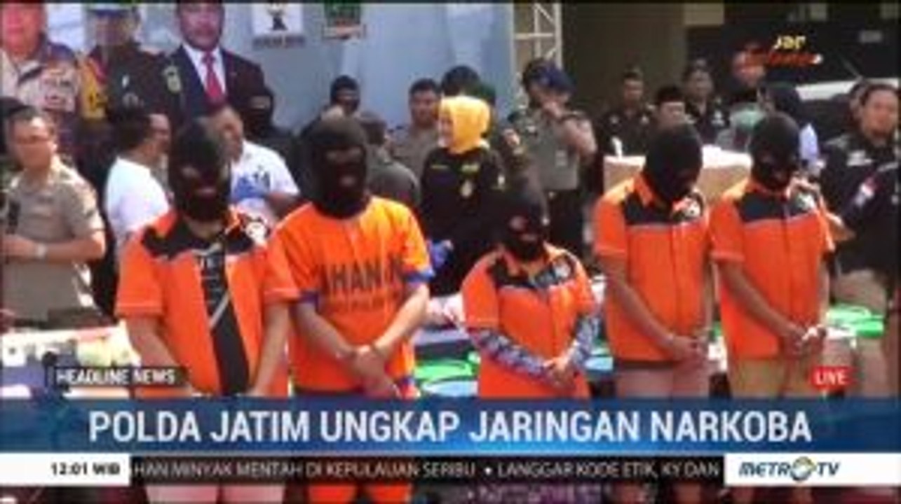 Polda Jatim Ungkap Jaringan Narkoba dari Malaysia