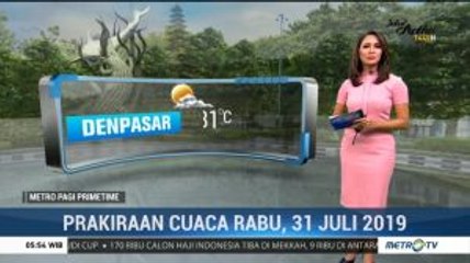 Prakiraan Cuaca Rabu, 31 Juli 2019
