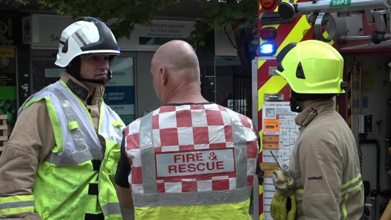 Watch emergency response to Crawley blaze