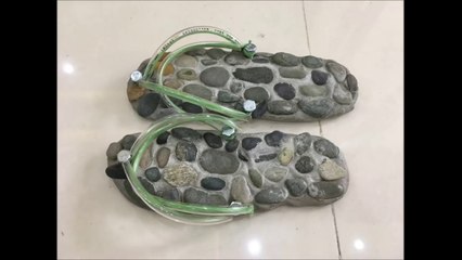 DIY - Making SANDALS from CEMENT and STONE
