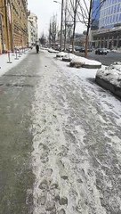 Walking on the streets of Moscow city