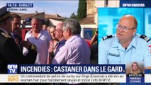 Incendies : Christophe Castaner dans le Gard (1/2)