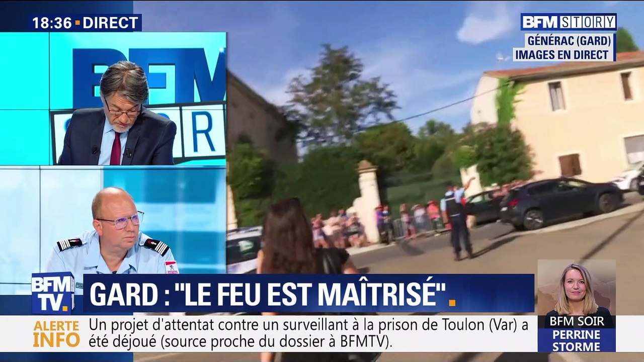 Incendies : Christophe Castaner dans le Gard (2/2)