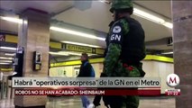 Guardia Nacional mantendrá  operativos sorpresa en Metro de CDMX