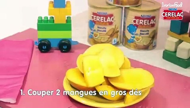 Encore un plat pour nos bébés ! Découvrez cette recette mangue et cérélac.