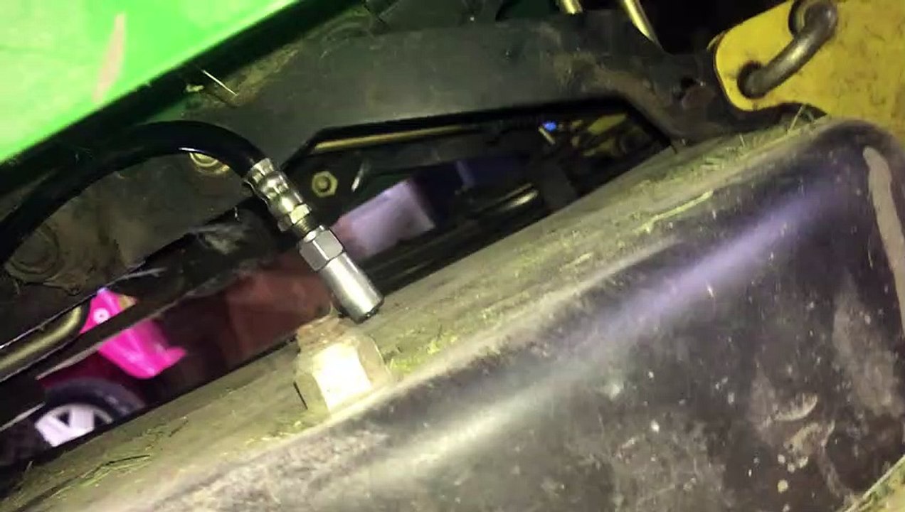 How to grease the mower deck and wheel studs on a John Deere LT160