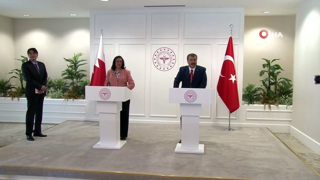 Sağlık Bakanı Fahrettin Koca Bahreyn Sağlık Bakanı ile görüştü