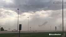 Storms whips up dust