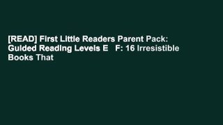 [READ] First Little Readers Parent Pack: Guided Reading Levels E   F: 16 Irresistible Books That