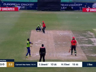 下载视频: Unbeaten Edwards hits 18 sixes off 39 balls in ECL finals