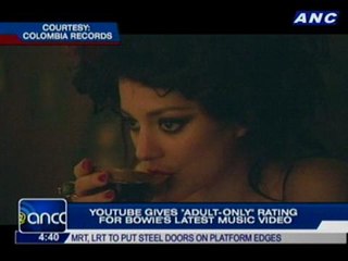 Youtube gives "adult-only" rating for Bowie's latest music video