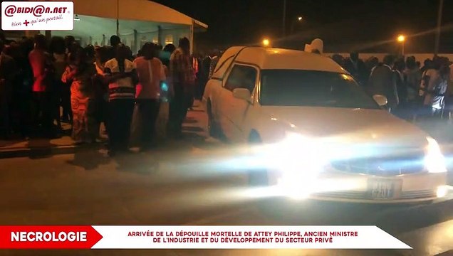 Arrivée de la dépouille mortelle de Attey Philippe, ancien ministre de l’industrie et du développement du secteur privé