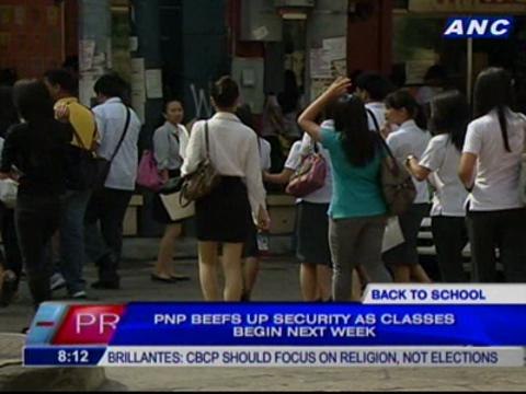 PNP beefs up security as classes begin next week