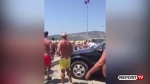 Report TV -Nuk pyesin për policinë, plas sherr masiv në plazhin e Shëngjinit, mes tyre edhe gra