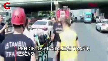 Pendik'te zincirleme trafik kazası