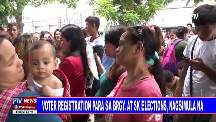 Voter registration para sa brgy. at SK elections, nagsimula na